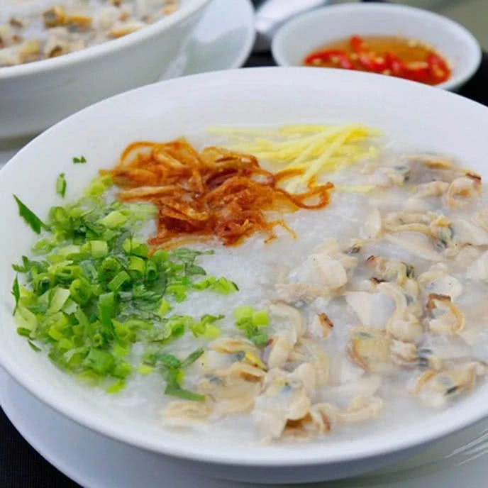 Cháo ngao hấp dẫn