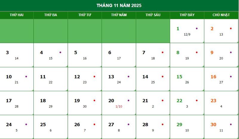 Lịch vạn niên, lịch âm dương 2025 cùng các sự kiện đáng chú ý