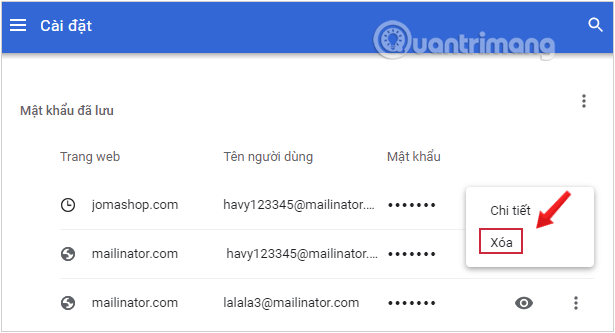 Cách xem mật khẩu đã lưu trên Chrome, xóa mật khẩu nhanh chóng