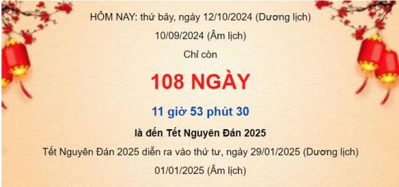 Tết Nguyên đán 2025 là ngày nào dương lịch? Còn bao nhiêu ngày nữa là đến Tết 2025?