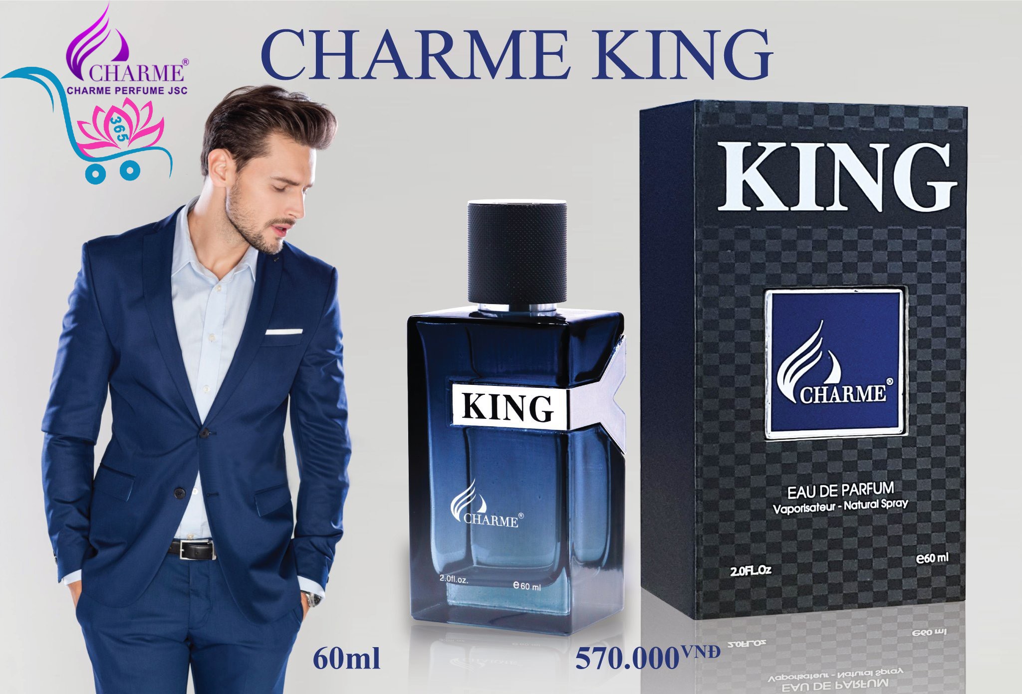 Nước Hoa Charme King 60ml Nam Chính Hãng