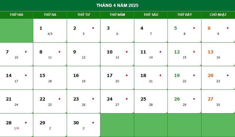 Lịch vạn niên, lịch âm dương 2025 cùng các sự kiện đáng chú ý