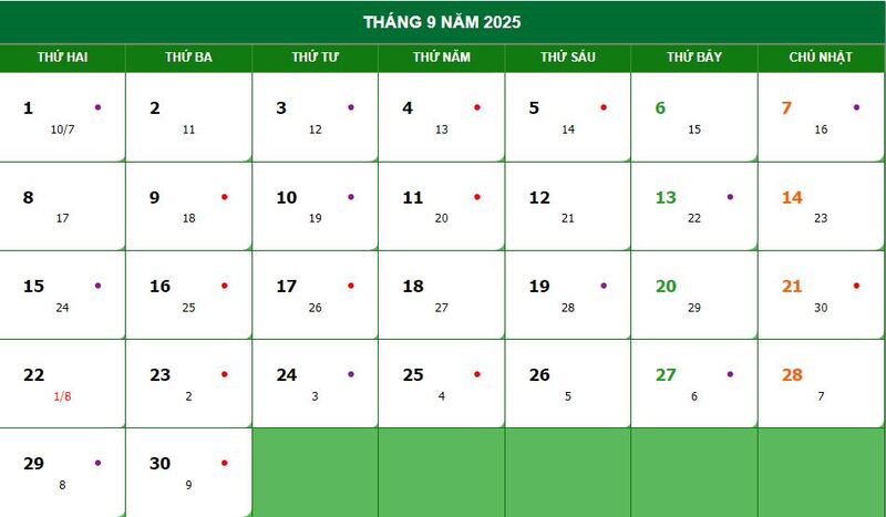 Lịch vạn niên, lịch âm dương 2025 cùng các sự kiện đáng chú ý