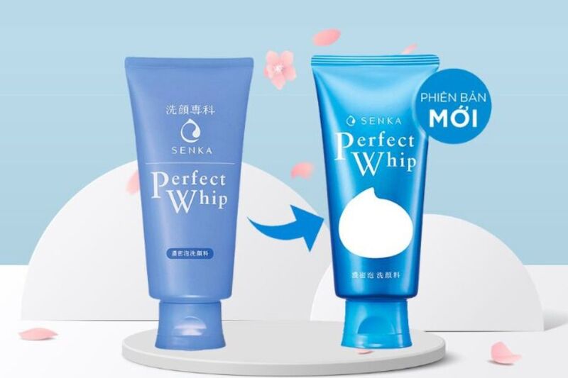 Review Sữa Rửa Mặt Senka Perfect Whip Tạo Bọt Màu Xanh Dương, có nên mua không?