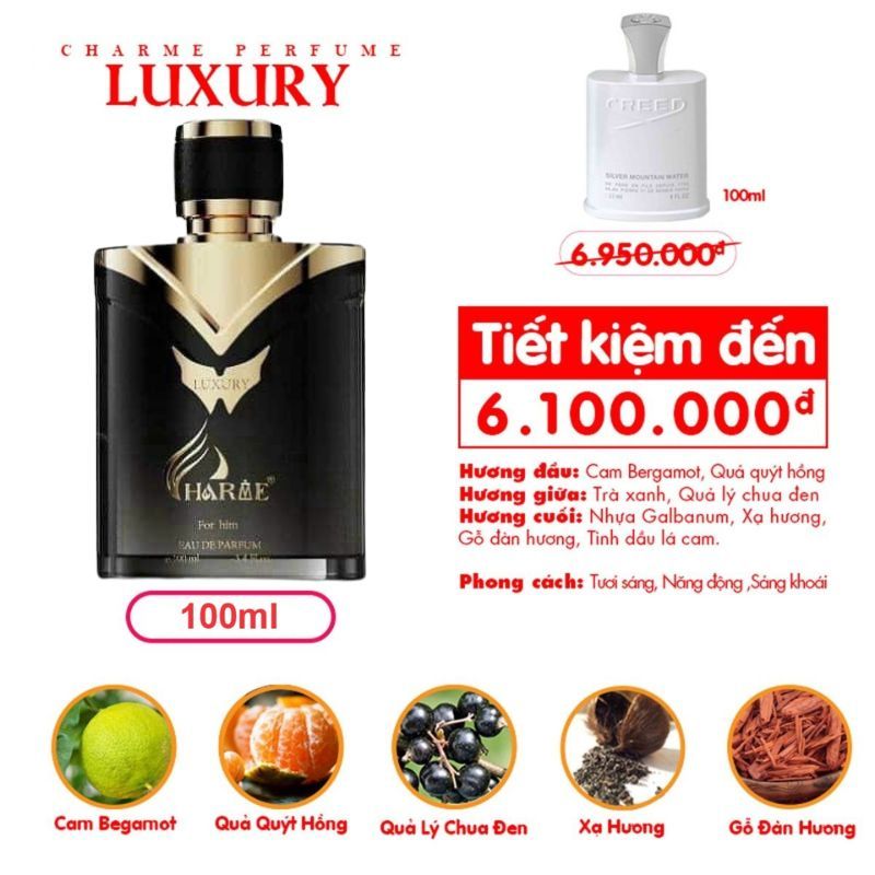 Nước Hoa Charme Luxury 100ml (Phiên Bản 2024)