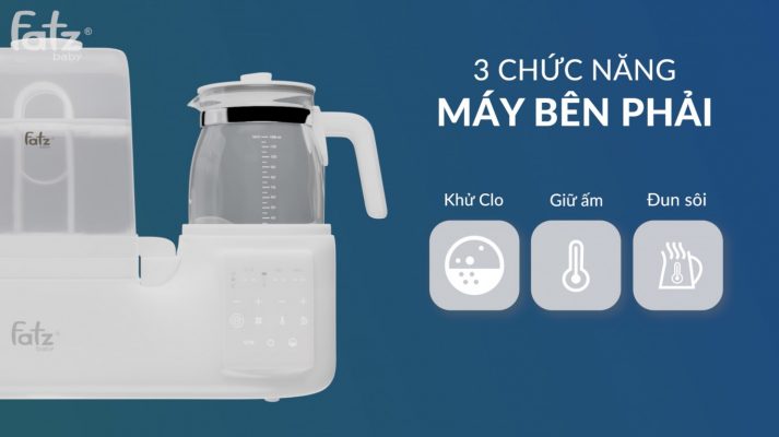 Máy hâm tiệt trùng sấy khô nấu cháo và đun nước pha sữa đa năng (ALL-IN-ONE) Fatzbaby Multimax 3 - FB9322SJ