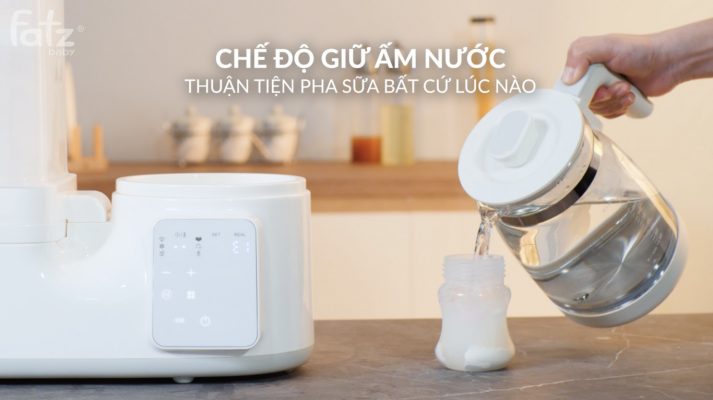 Máy hâm tiệt trùng sấy khô nấu cháo và đun nước pha sữa đa năng (ALL-IN-ONE) Fatzbaby Multimax 3 - FB9322SJ