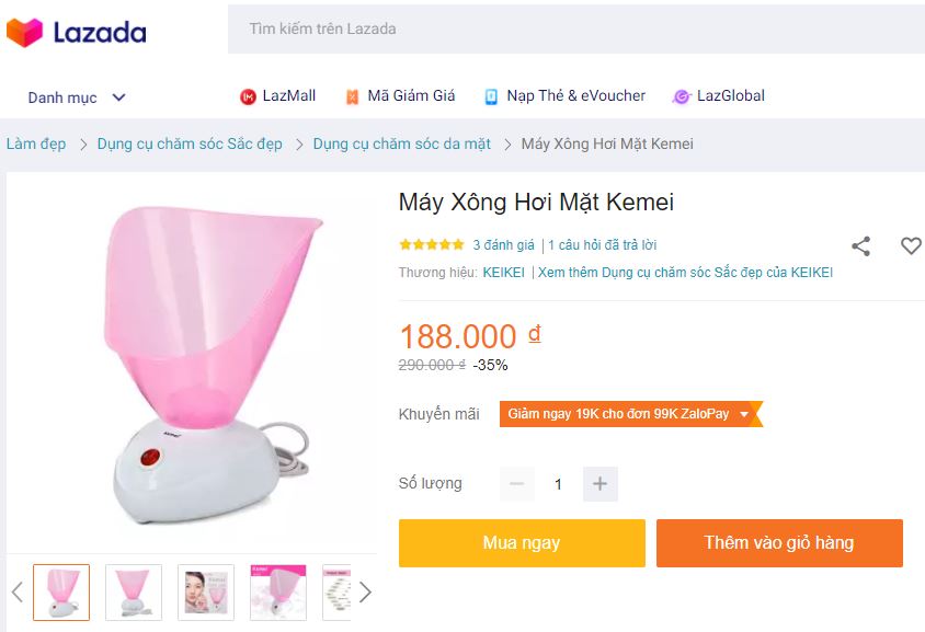 20 máy xông hơi mặt spa tốt nhất và 8 nơi bán giá rẻ