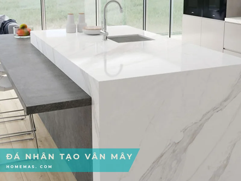 ĐÁ ỐP BẾP TRẮNG VÂN MÂY - ĐIỂM