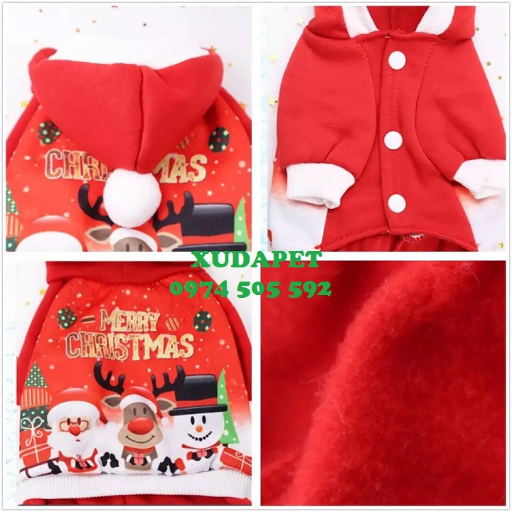 ÁO NOEL CHO CHÓ MÈO HÌNH CHIBI CÓ 4 CHÂN MỪNG GIÁNG SINH - SP000166 | Xudapet - Love your pets