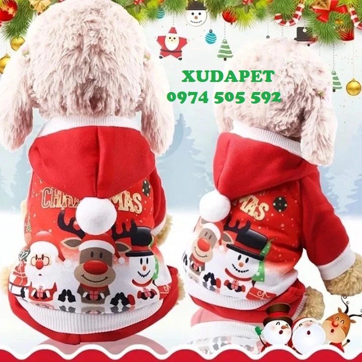 ÁO NOEL CHO CHÓ MÈO HÌNH CHIBI CÓ 4 CHÂN MỪNG GIÁNG SINH - SP000166 | Xudapet - Love your pets