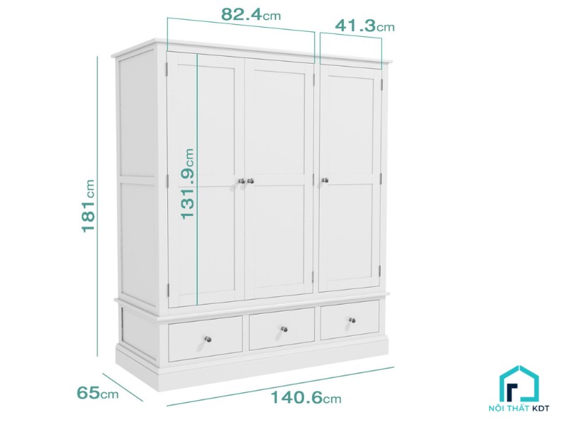 Tìm hiểu kích thước tủ quần áo tiêu chuẩn hiện nay bao nhiêu?