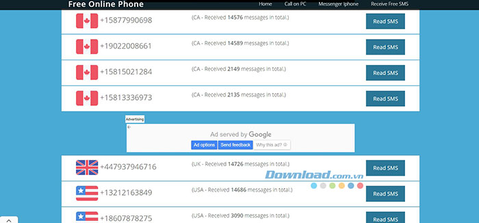 TOP trang web cung cấp số điện thoại ảo miễn phí giống SMSPool