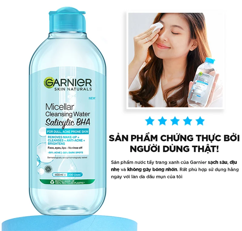 Nước Tẩy Trang Làm Sạch Sâu Garnier Micellar Cleansing Water