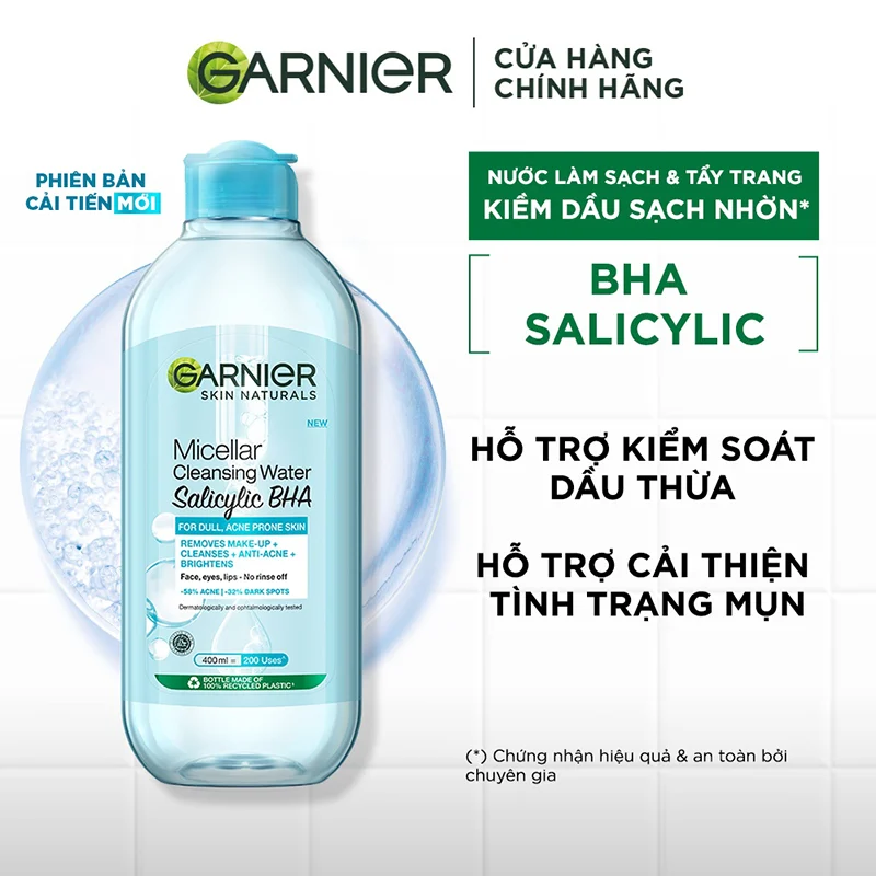 Nước Tẩy Trang Làm Sạch Sâu Garnier Micellar Cleansing Water