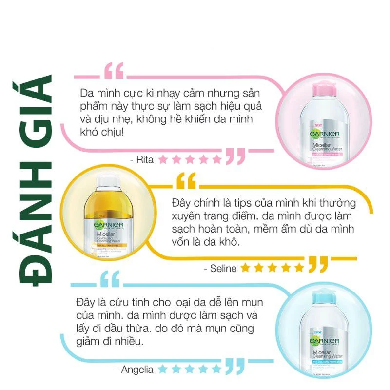 Nước Tẩy Trang Làm Sạch Sâu Garnier Micellar Cleansing Water