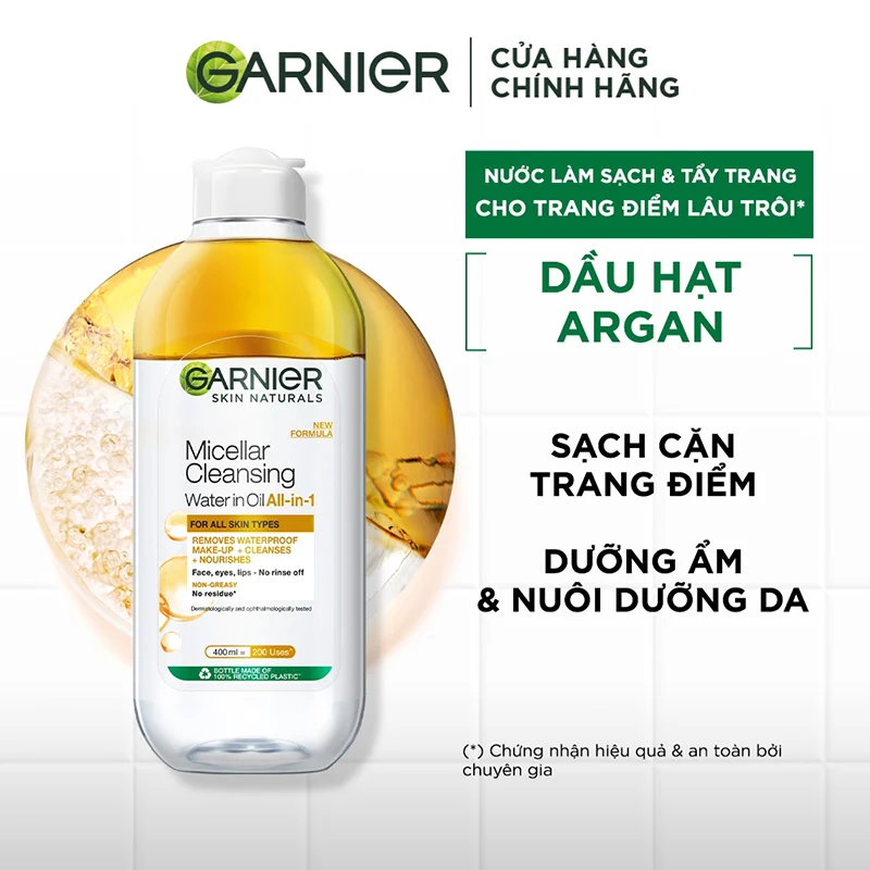 Nước Tẩy Trang Làm Sạch Sâu Garnier Micellar Cleansing Water