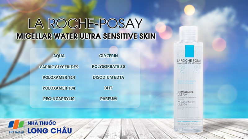 Nước làm sạch sâu và tẩy trang La Roche-Posay Micellar Water Ultra Sensitive Skin dành cho da nhạy cảm (200ml)