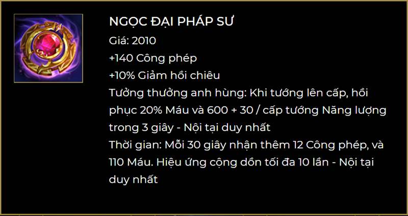 Tổng hợp tất cả trang bị và công dụng trong Liên Quân Mobile mùa 23