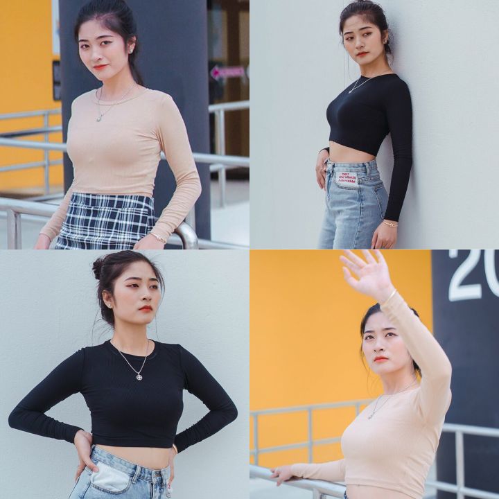 9 mẫu áo croptop kiểu Hàn Quốc hot trend 2023