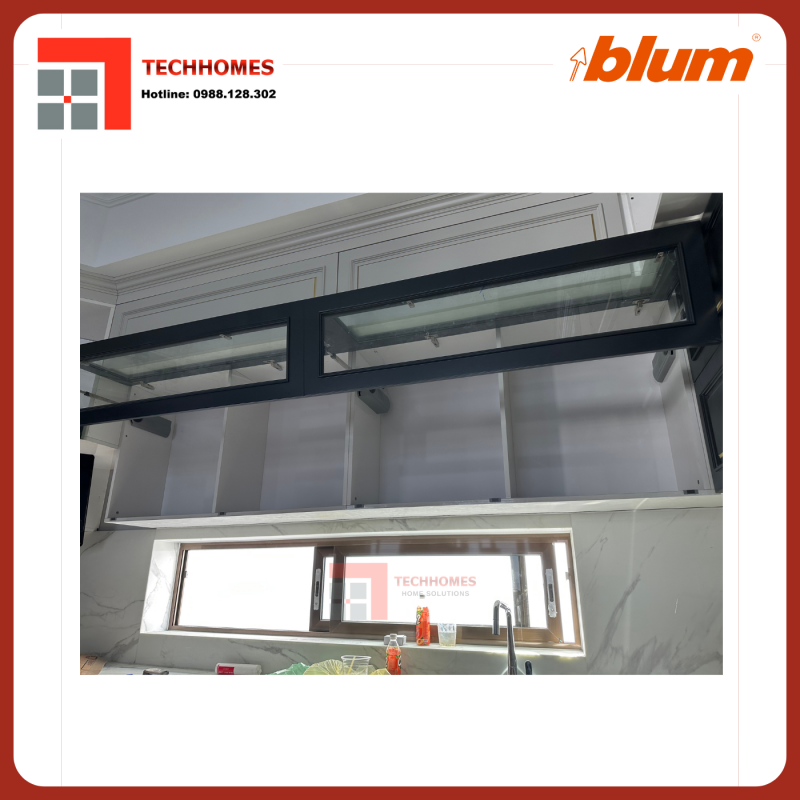 TAY NÂNG BLUM HF25 trọn bộ tay nâng Blum f25 nhập khẩu chính hãng Áo