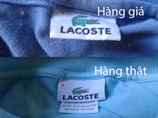 Áo thun cá sấu - Cách phân biệt áo thun cá sấu lacoste chính hãng