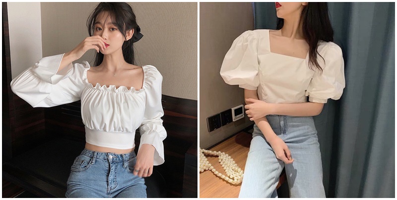 9 mẫu áo croptop kiểu Hàn Quốc hot trend 2023