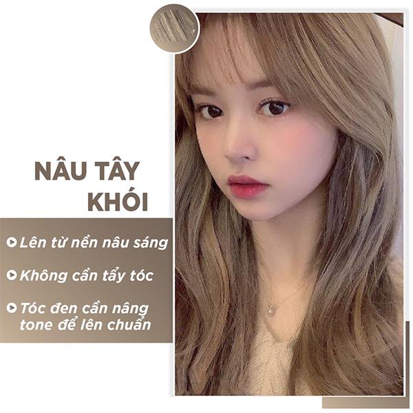 Nâu tây khói: Top màu tóc đẹp tôn da trẻ trung hot nhất hiện nay