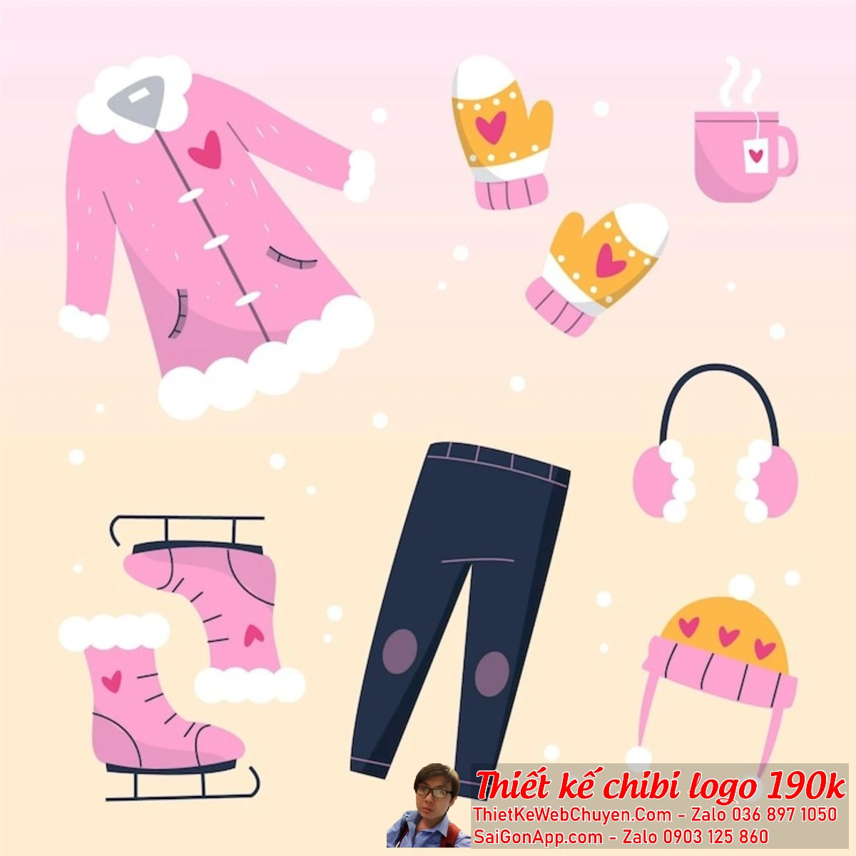 Quần áo chibi cute, làm 190K CUTE DỄ THƯƠNG, THIẾT KẾ LOGO CHIPI