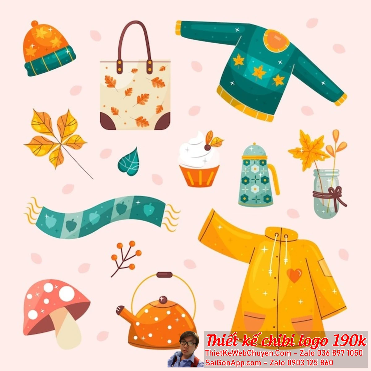 Quần áo chibi cute, làm 190K CUTE DỄ THƯƠNG, THIẾT KẾ LOGO CHIPI