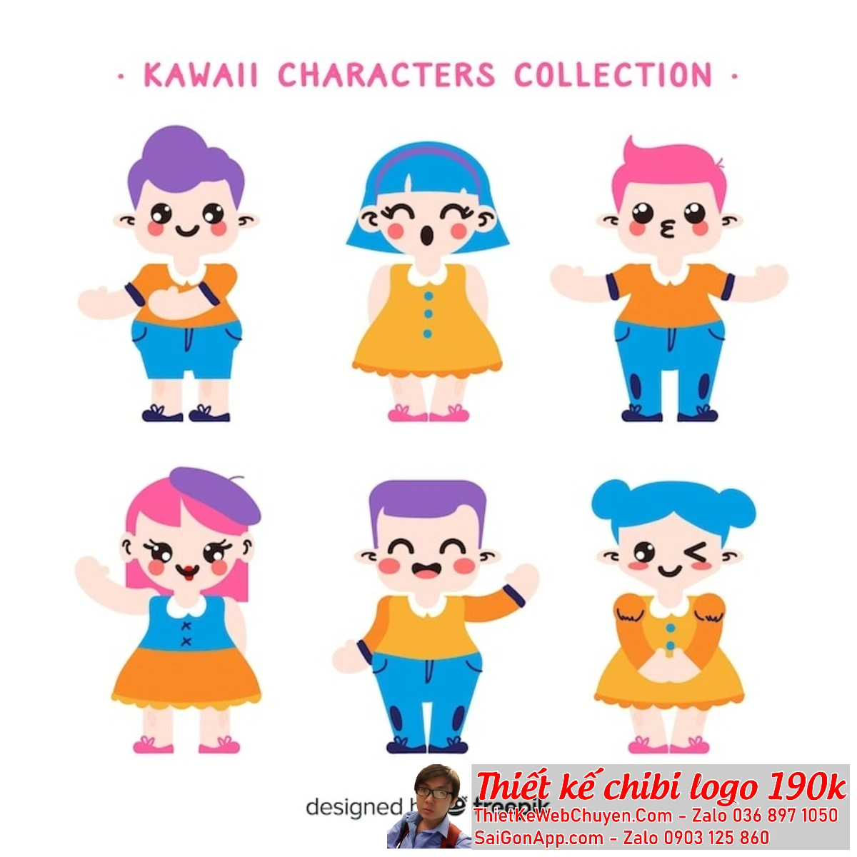 Quần áo chibi cute, làm 190K CUTE DỄ THƯƠNG, THIẾT KẾ LOGO CHIPI