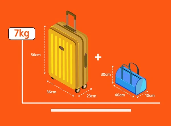 Vali xách tay lên máy bay được xách tay bao nhiêu kg?