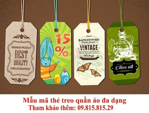 THẺ TREO, THẺ BÀI, TAG GIẤY QUẦN ÁO