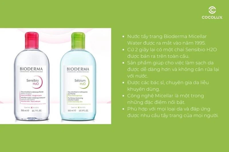 Review nước tẩy trang Bioderma cho da dầu mụn màu xanh lá