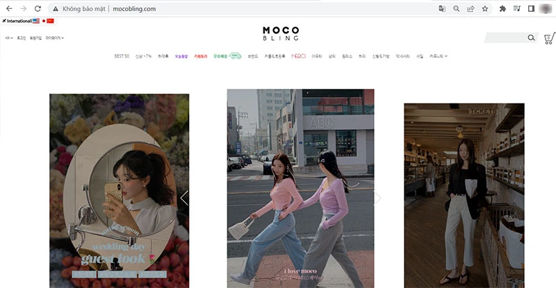 Moco Bling - Trang web bán áo Hàn Quốc giá rẻ