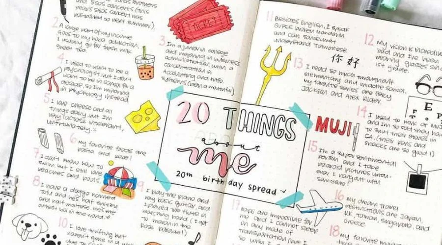 15+ Ý tưởng trang trí sổ tay bullet journal cho người mới