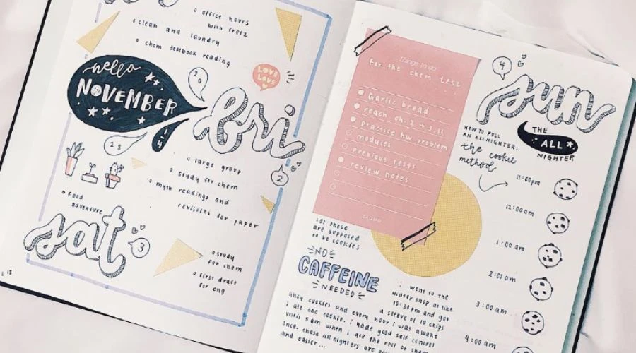 15+ Ý tưởng trang trí sổ tay bullet journal cho người mới