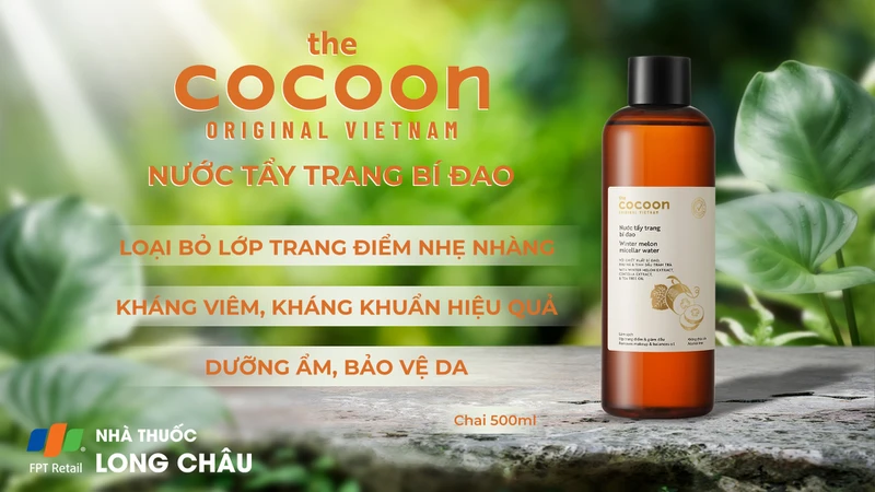 Nước tẩy trang bí đao Cocoon Winter melon micellar water làm sạch da và loại bỏ lớp trang điểm (500ml)