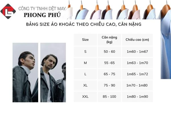 Hướng dẫn cách chọn size áo khoác nam đúng chuẩn