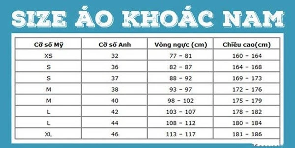 Hướng dẫn cách chọn size áo khoác nam đúng chuẩn