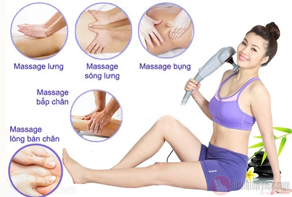 Máy massage cầm tay 7 đầu Nhật Bản