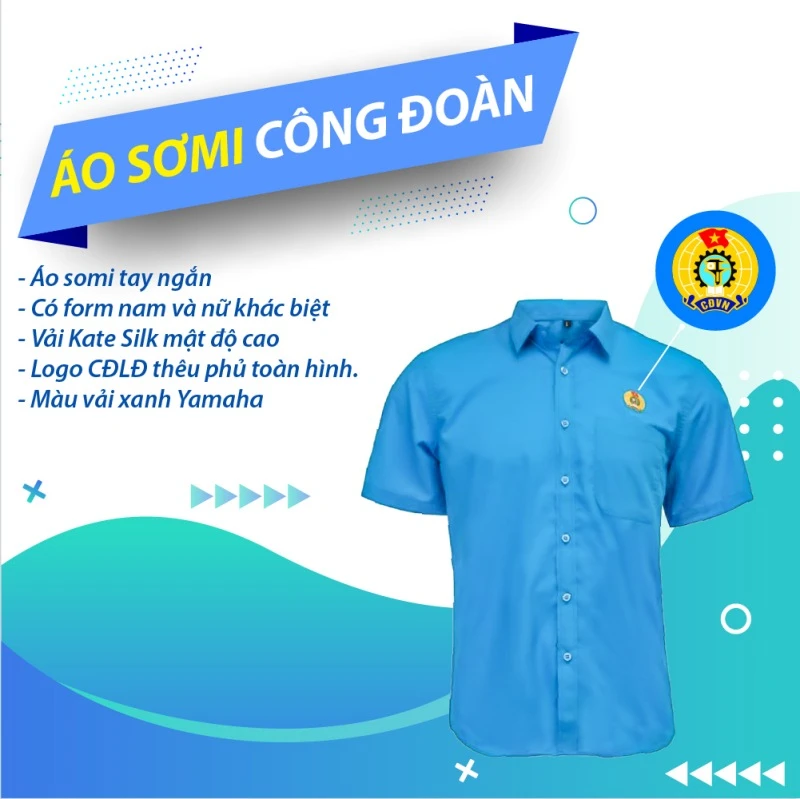 Xưởng May Áo Công Đoàn, Đồng Phục Công Đoàn May Sẵn, FREESHIP