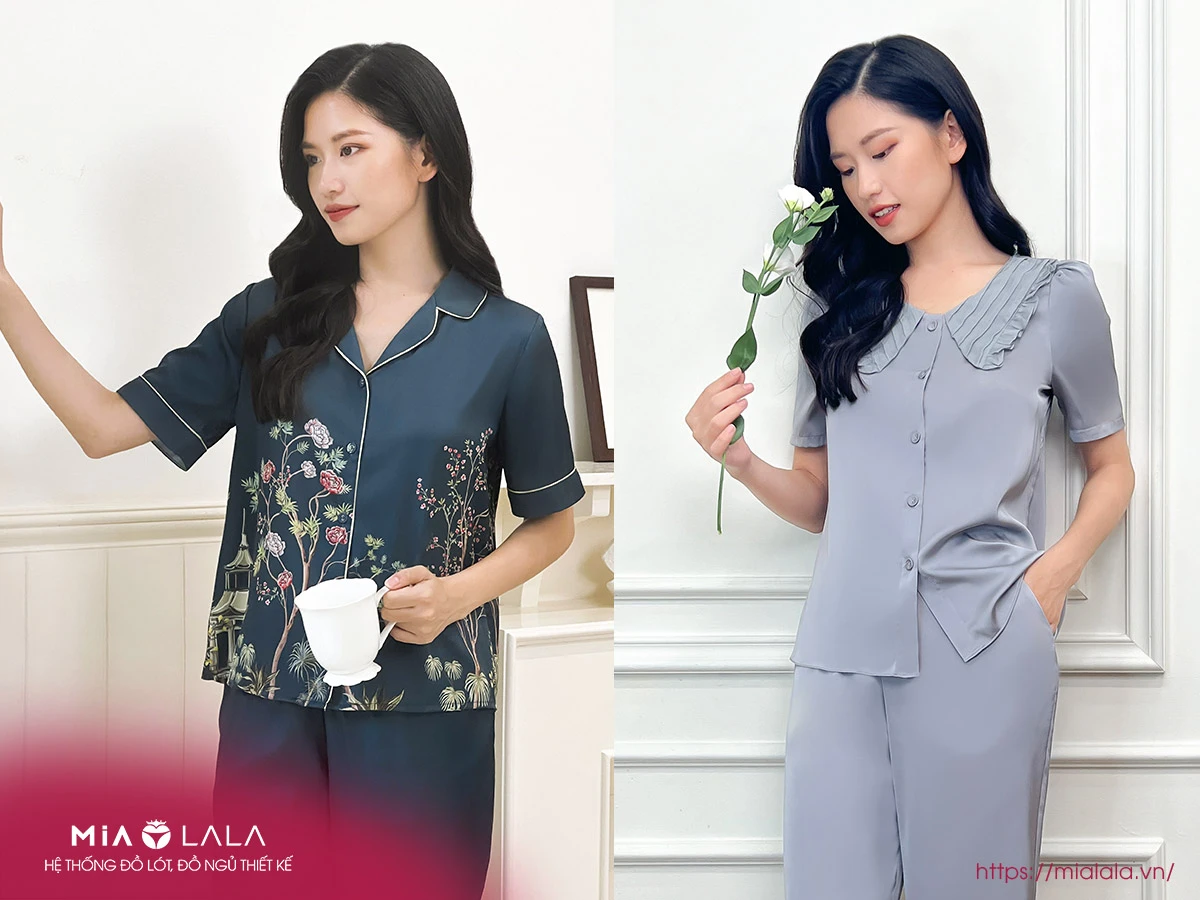 50+ Mẫu Pijama tay ngắn quần dài đẹp nhất tại Mialala