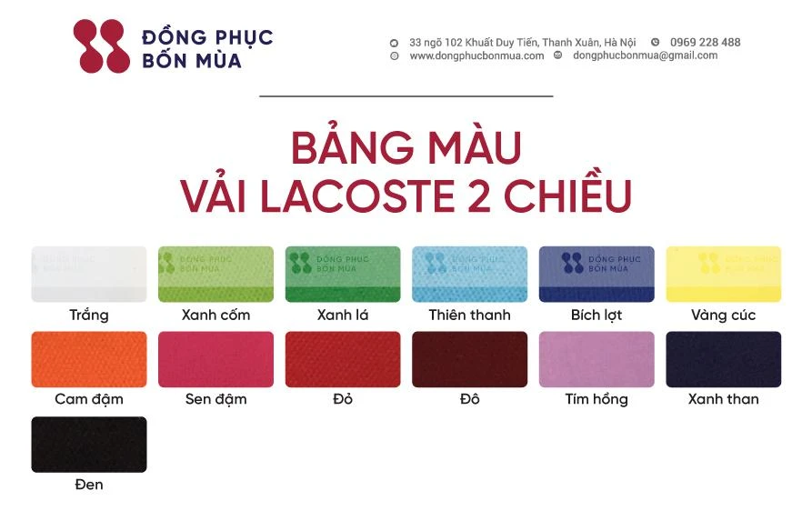 Áo Thun Đồng Phục Team Building</h2> Áo phông Teambuilding Thương Hiệu Cơ Khí Lilama Liên hệ Đồng Phục Câu Lạc Bộ Thể Thao Liên hệ Áo thun đồng Phục Teambuilding Thương Hiệu Samsung Liên hệ Áo thun có cổ Teambuilding Thương Hiệu Prudential Liên hệ Đồng Phục công ty Teambuilding Thương Hiệu Everon Liên hệ Áo thun công ty Teambuilding Thương Hiệu Acecook Liên hệ Đồng Phục Teambuilding Thương Hiệu Grab Liên hệ Áo thun Teambuilding Thương Hiệu Doji Liên hệ Đồng Phục Teambuilding Thương Hiệu Cơ Khí VNTech Liên hệ Đồng Phục Teambuilding Thương Hiệu Cơ Khí Hameco Liên hệ Áo thun có cổ Teambuilding ngân hàng TPBANK form Regular Fit Liên hệ Đồng phục Teambuilding doanh nghiệp ngân hàng VPBANK form Regular Fit 180.000 ₫ Đồng phục có cổ TEAMBUILDING ngân hàng MBBANK form Regular Fit Liên hệ Đồng phục du lịch ngân hàng TECHCOMBANK form Regular Fit Liên hệ Áo đồng phục nhóm sắc màu Liên hệ Áo đồng phục du lịch Active Summer phối màu xanh nước biển Liên hệ 1 2 > Áo team building ngày càng phổ biến trong các tổ chức, doanh nghiệp. Đây là trang phục không thể thiếu trong những chuyến du lịch và hoạt động của công ty. Bởi lẽ, áo đồng phục nhóm giúp thể hiện tinh thần đoàn kết và khẳng định văn hoá doanh nghiệp. Hôm nay, Đồng Phục Bốn Mùa xin chia sẻ đến các bạn 20 mẫu áo team building đẹp và chất nhất. >>>> Tham khảo: Đồng Phục Bốn Mùa - Xưởng may đồng phục đẹp giá rẻ 1. Bảng giá may áo team building tại Đồng Phục Bốn Mùa Số lượng Biocool Lacy max Lacy max ĐB 10-19 105.000 120.000 130.000 20-300 90.000 104.000 114.000 301-500 85.000 99.000 109.000 501-1000 80.000 94.000 104.000 > 1000 75.000 89.000 99.000 Số lượng Lacoste soft Lacoste soft ĐB Cotton Organic Pique Cool 10-19 130.000 145.000 140.000 145.000 20-300 114.000 129.000 124.000 129.000 301-500 109.000 124.000 119.000 124.000 501-1000 104.000 119.000 114.000 119.000 > 1000 99.000 114.000 109.000 114.000 Bảng giá áo thun cổ tròn (1) Số lượng Thun lạnh/Mè 4S Pro 5-9 135.000 155.000 10-19 95.000 105.000 20-300 80.000 90.000 301-500 75.000 85.000 501-1000 70.000 80.000 > 1000 65.000 75.000 Số lượng Lacoste 2 chiều Air Cool Lacoste Rayon 5-9 160.000 180.000 190.000 10-19 120.000 145.000 155.000 20-300 104.000 129.000 139.000 301-500 99.000 124.000 124.000 501-1000 94.000 119.000 119.000 > 1000 89.000 114.000 114.000 Bảng giá áo thun cổ tròn (2) Số lượng Vải 4S Pro/ Thun lạnh Thái (in lưới) Lacy max (in lưới) Lacy max (in 3D full áo) Lacoste soft Bio Cool Pique Cool (vải cao cấp) 5 185.000 190.000 200.000 205.000 210.000 235.000 6-9 175.000 180.000 190.000 195.000 200.000 225.000 10-15 145.000 150.000 160.000 165.000 170.000 195.000 16-19 135.000 145.000 155.000 160.000 160.000 190.000 20-29 130.000 139.000 149.000 159.000 159.000 185.000 30-59 120.000 129.000 139.000 149.000 149.000 179.000 60-100 110.000 119.000 129.000 139.000 139.000 169.000 101-300 100.000 109.000 119.000 129.000 129.000 159.000 301-500 95.000 105.000 115.000 120.000 120.000 150.000 501-1000 90.000 99.000 109.000 114.000 114.000 144.000 > 1000 85.000 90.000 100.000 105.000 108.000 135.000 Lựa chọn thêm In tên riêng 10.000/tên Áo dài tay 15.000/tên Áo có mũ 15.000/tên Áo có túi 5.000/tên Áo tay giắc lăng 10.000/tên Áo có tay khác màu 5.000/tên Lấy nhanh từ 3-5 ngày 10.000/tên Trên 80% là nam hoặc freesize 10.000/tên Lựa chọn thêm 20.000đ - 60.000đ Áo mùa đông Số lượng Chui đầu Có khóa Áo 2 lớp < 20 180.000 5.000 40.000 20-100 160.000 > 100 Liên hệ để được giá tốt Bảng giá áo thun cổ bẻ tại Đồng Phục Bốn Mùa 2. Bảng size áo team building tại Đồng Phục Bốn Mùa Bảng Size Áo Nam Size Chiều cao (CM) Cân nặng (KG) S < 160 - 165 48 - 55 M 165 - 170 55 - 63 L 170 - 175 63 - 70 XL 175 - 180 70 - 75 2XL > 180 > 75 Bảng Size Áo Nữ Size Chiều cao (CM) Cân nặng (KG) S 150 - 155 40 - 45 M 155 - 160 45 - 50 L 160 - 165 50 - 55 XL 165 - 170 55 - 60 2XL > 170 60 - 65 Bảng Size Bigsize Size Cân nặng (KG) 3XL 80 - 85 4XL 85 - 90 5XL 90 - 95 6XL 95 - 100 Bảng size áo thun may áo team 3. Bảng màu áo thun tại Đồng Phục Bốn Mùa 4. Hoạt động team building là gì? Team building là hoạt động với sự tham gia của các cá nhân, bộ phận và phòng ban nhằm tạo sự đoàn kết và gắn kết các thành viên trong công ty. Có thể nói đây là hoạt động vô cùng cần thiết của doanh nghiệp. Nó còn giúp nâng cao kỹ năng, trí tuệ của nhân viên và hiệu suất công việc trong tương lai. Hoạt động team building giúp gắn kết nhân viên Tuỳ theo quy mô tổ chức mà các hoạt động team building sẽ được xây dựng và thiết kế như thế nào? Hoạt động team building bao gồm các trò chơi tập thể khác nhau để các nhân viên được trải nghiệm những tình huống thông qua người Quản trò. Qua hoạt động này, người tham gia rút được bài học thực tiễn trong công việc, điều chỉnh thái độ làm việc tích cực hơn, hướng tới lợi ích và mục tiêu chung của công ty. 5. Tại sao nên mặc mẫu áo thun team building? Khi mỗi cá nhân diện cùng một màu sắc trên trang phục, họ sẽ cảm nhận được sự ấm áp và sức mạnh của đoàn kết. Đồng phục cũng giúp thắt chặt mối liên kết giữa mọi người. 5.1. Tạo sự đoàn kết giữa các thành viên Khi tất cả các nhân viên mang áo team building có hoạ tiết giống nhau sẽ tạo sự đồng nhất và gắn kết như một nhóm thực sự hơn là mỗi thành viên mặc một trang phục riêng. Đồng phục áo thun team building hướng đến sự bình đẳng, đồng nhất, không phân chia thứ bậc hay giàu nghèo. Điều này giúp các thành viên trong tổ chức thoải mái và tự tin khi tham gia hoạt động tập thể. Tạo sự đoàn kết giữa các thành viên 5.2. Đồng phục team giúp quảng bá hình ảnh của tổ chức Mẫu áo team building được thiết kế với biểu tượng và slogan của công ty là một cách hiệu quả để quảng bá hình ảnh thương hiệu doanh nghiệp. Qua những hoạt động ngoài trời, hình ảnh logo công ty ngày càng phổ biến và có ấn tượng hơn với công chúng. Đây là một hình thức quảng bá có sức hút hơn cả những phương tiện truyền thông. Đồng phục team giúp quảng bá hình ảnh của tổ chức Vậy, công ty bạn đã có đồng phục cho chuyến teambuilding sắp tới chưa? Gọi ngay hotline: 0969 228 488 để được Đồng Phục Bốn Mùa tư vấn từ A - Z nhé! Lỗi: Không tìm thấy biểu mẫu liên hệ. 6. Các loại vải may đồng phục team building Là loại áo chủ yếu dành cho các hoạt động ngoài trời, chất liệu áo đồng phục team building doanh nghiệp hướng tới sự mát mẻ, thoải mái, khả năng thấm hút mồ hôi cao. Vì thế, loại vải thường được sử dụng là chất liệu vải thun lạnh hoặc thun cotton có độ co giãn cao, mềm, không giãn và không nhăn. 6.1. Thun lạnh/ thun mè Nghe đến tên gọi vải thun lạnh chắc hẳn bạn cũng đoán ra được được điểm nổi bật nhất của loại vải này. Đó là loại vải thoáng mát, bề mặt láng mịn. Tính chất mát lạnh mang đến cho người sử dụng cảm giác sảng khoái suốt ngày dài vận động mà không bị bí bách, đảm bảo an toàn cho làn da người sử dụng. Chất liệu thun lạnh/thun mè của áo team building Ngoài ra, vải thun lạnh là chất liệu có khả năng thoát ẩm tốt, bốc hơi nhanh chóng và vải giặt nhanh khô. 6.2. Áo thun cotton - Phù hợp cho áo team building đi biển Vải thun cotton là loại vải tự nhiên có nguồn gốc từ sợi bông được rất nhiều người yêu thích và lựa chọn làm chất liệu may áo thun team building. Loại vải nhiều ưu điểm như độ thấm hút cao, co giãn tốt, vải mềm, thoáng mát, tạo cảm dễ chịu cho người mặc. Đặc biệt, loại vải này hoàn toàn an toàn cho làn da, thân thiện với môi trường và phù hợp với các hoạt động team building ở trên biển. Áo thun cotton - Phù hợp cho áo team building đi biển Sở hữu kho vải hơn 50 tấn đa dạng chủng loại, màu sắc, Đồng Phục Bốn Mùa tự tin có thể chiều lòng mọi khách hàng. Đặt hàng qua hotline: 0969 228 488 để nhận vải mẫu miễn phí nhé! >>>> Tham khảo: Vải may áo team building 7. Màu sắc áo đồng phục team building Cùng Đồng Phục Bốn Mùa khám phá những màu sắc mà khách hàng có thể lựa chọn khi may áo đồng phục team building. 7.1. Đồng phục team màu xanh nước biển Màu xanh nước biển - màu sắc đại diện cho sự mát mẻ, bình yên và vui vẻ trong cuộc sống. Nếu bạn đang tìm đồng phục team building để tham gia những hoạt động ở bãi biển thì màu xanh da trời chính là sự lựa chọn hoàn hảo. Một điểm cộng lớn của đồng phục team màu xanh nước biển chính là những họa tiết được in trên nền áo cực kỳ nổi bật và sắc nét. Vậy nên, màu xanh biển được rất nhiều cơ quan tổ chức chọn làm áo team building. Lỗi: Không tìm thấy biểu mẫu liên hệ. Đồng phục team màu xanh nước biển Đồng phục team màu xanh nước biển năng động 7.2. Đồng phục team building màu đỏ Nếu muốn thể hiện sự nhiệt huyết và sức mạnh máu lửa của tất cả các nhân viên, bạn hãy chọn màu đỏ làm tông màu chủ đạo cho mẫu áo đồng phục team building. Màu sắc này thể hiện sự may mắn và niềm tin chiến thắng khi tham gia các trò chơi tập thể. Khi chọn sắc đỏ làm gam màu chủ đạo chắc chắn các bạn sẽ có những khoảnh khắc thật cường nhật với mẫu đồng phục này. Đồng phục team building màu đỏ Đồng phục màu đỏ cho thấy lòng nhiệt huyết, năng động 7.3. Đồng phục team kết hợp màu đen - trắng Sự kết hợp 2 tông màu đen và trắng mang lại sự đơn giản, nhẹ nhàng nhưng vẫn sang trọng và tinh tế. Đây cũng là một phương án tối ưu cho áo thun team building bởi gam màu này sẽ làm nổi bật lên logo thương hiệu của công ty bạn. Đồng phục team kết hợp màu trắng đơn giản Đồng phục team kết hợp màu đen - trắng 7.4. Áo thun nhóm màu vàng Màu vàng - màu sắc biểu tượng cho sự lạc quan, vui tươi và ấm áp. Đây là lựa chọn tuyệt vời cho màu áo team building nếu hoạt động này diễn ra ngoài trời. Hơn nữa, màu vàng cũng là màu sắc ít kén da, phù hợp với mọi độ tuổi và giới tính. Áo thun nhóm màu vàng vui tươi Áo thun nhóm màu vàng trẻ trung 7.5. Áo thun team building màu xanh lá Màu xanh lá cây tượng trưng cho sự thân thiện, gần gũi với thiên nhiên và tràn đầy sức sống. Á o team màu xanh lá sẽ giúp mang lại sự trẻ trung, năng động và tràn đầy nhiệt huyết của sức trẻ. Áo thun team building màu xanh lá thân thiện Áo thun team building màu xanh lá tràn đầy sức sống Nhắn Đồng Phục Bốn Mùa qua hotline: 0969 228 488 để nhận thêm những mẫu đồng phục teambuilding hot nhất, trend nhất nhé! ===> Xem Thêm: In ao thun dong phuc 8. Các mẫu áo thun đồng phục team building mới nhất hiện nay Hãy tham khảo một số mẫu áo nhóm đi chơi năng động, nổi bật và hợp thời trang dưới đây nhé 8.1. Áo đồng phục team building đi du lịch Áo đồng phục team building đi picnic Áo đồng phục team building đi dã ngoại Áo đồng phục team building đi du lịch Áo đồng phục team building đi biển 8.2. Mẫu áo team building chơi trò chơi ngoài trời Mẫu áo team chơi trò chơi ngoài trời Đồng phục team khi chơi trò chơi ngoài trời Mẫu áo team màu tím mộng mơ Mẫu áo team building phù hợp với hoạt động ngoài trời 8.3. Áo thun đồng phục team building cho công ty Áo thun đồng phục team building cho công ty Áo công ty màu đỏ có cổ lịch sự Mẫu áo thun team building ngoài trời Lỗi: Không tìm thấy biểu mẫu liên hệ. >>>> Xem thêm: TOP 99+ mẫu may áo thun đồng phục công ty đẹp, chất lượng cao cấp 9. Các yêu cầu về mẫu áo đồng phục teambuilding 9.1. Kích cỡ (size) áo team Đối với áo team building size áo không nên quá chật sẽ khiến người mang khó vận động, nhưng cũng không nên quá rộng làm trang phục bị vướng víu khi sinh hoạt. Tốt nhất bạn nên chọn áo có form dáng suông, vừa vặn với cơ thể. Để kích thước áo vừa vặn với dáng người, bạn nên liên hệ với đơn vị thiết kế lấy số số đo phù hợp nhất nhé! Kích cỡ (size) áo team building 9.2. Màu sắc áo Khi thiết thế áo team building bạn nên chú ý lựa chọn màu sắc sao cho đồng nhất với logo của công ty nhất. Điều này tạo nên tính chuyên nghiệp và thẩm mỹ cao cho đồng phục của bạn. Các bạn có thể tham khảo một số màu dễ dùng và ai cũng có thể mang được như: đen, trắng, đỏ hoặc xanh dương,… Thiết thế áo team building bạn nên chú ý lựa chọn màu sắc 9.3. Hoạ tiết áo Khác với những chiếc áo hằng ngày mà bạn mặc, hoạ tiết áo team building không thể có quá nhiều chi tiết phức tạp và nổi bật. Nếu như thế sẽ làm chiếc áo trông rối mắt và có thể làm lu mờ đi logo thương hiệu của doanh nghiệp. Bạn nên hạn chế tối đa họa tiết phức tạp để đồng phục team building phong cách và ấn tượng hơn. Hoạ tiết áo team building không thể có quá nhiều chi tiết 9.4. Số lượng đặt may đồng phục team Chi phí của một chiếc áo tập thể không những phụ thuộc vào yếu tố như chất liệu vải, chất liệu in hoặc thêu logo mà còn tùy vào số lượng mà bạn đặt may đồng phục. Nếu số lượng càng lớn, chi phí cho mỗi cái được sẽ được giảm xuống rất nhiều. Để đáp ứng tiêu chí vừa rẻ, vừa chất lượng cho áo thun team building, bạn nên đặt may với số lượng tối thiểu từ 50 cái. Số lượng càng lớn, chi phí mỗi chiếc áo càng giảm 9.5. Thời gian đặt may áo team building Nếu có ý định đặt mua áo đồng phục team, bạn nên dự định kế hoạch trước 1 tháng. Khi đó, bạn sẽ có thời gian để thoả thuận giá, chọn lựa thiết kế sao cho ưng ý nhất. Việc này không những giúp bạn tiết kiệm chi phí mà còn đảm bảo chất lượng cho sản phẩm đồng phục team building. Ngược lại, việc đặt may gấp có thể dẫn đến chi phí áo tăng cao so với dự kiến. Thêm vào đó, việc may nhanh, in gấp có thể dẫn đến sai sót, làm thiết kế của áo bị lỗi, ảnh hưởng đến chất lượng áo. Bạn nên đặt mua áo đồng phục team trước 1 tháng Với hơn 10 năm kinh nghiệm trong lĩnh vực đồng phục, Đồng Phục Bốn Mùa sẵn sàng đáp ứng mọi yêu cầu và làm hài lòng những khách hàng khó tính nhất. Gọi hotline: 0969 228 488 để được tư vấn chi tiết nhé! Lỗi: Không tìm thấy biểu mẫu liên hệ. >>> Xem thêm: Áo thun in logo công ty cao cấp giá rẻ 10. Lý do nên lựa chọn Đồng Phục Bốn Mùa may áo team building đẹp Với kinh nghiệm hơn 10 năm, Đồng Phục Bốn Mùa đã và đang không ngừng phát triển. Là xưởng may lớn nhất miền Bắc, chúng tôi tự tin đáp ứng mọi yêu cầu của bạn về áo đồng phục, từ số lượng cho tới mọi kiểu cách, mẫu mã. Lý do nên lựa chọn đặt may đồng phục team tại Đồng Phục Bốn Mùa: Đội ngũ nhân viên thiết kế trẻ trung năng động, sáng tạo và đội ngũ công nhân xưởng may lành nghề, kinh nghiệm lâu năm. Hệ thống máy móc tự động từ máy cắt, máy sấy, máy in áo, máy là… đều được trang bị một cách đầy đủ và hiện đại, đảm bảo năng suất cao, chất lượng tốt, tỉ mỉ trên từng tiểu tiết áo. Đồng phục Bốn Mùa là xưởng sản xuất áo đồng phục khép kín lớn nhất miền Bắc, giúp tiết kiệm chi phí và thời gian đến 30% cho doanh nghiệp. Đội ngũ nhân viên sẽ tư vấn tận tâm tới từng khách hàng Khi là khách hàng của Đồng phục bốn mùa, bạn sẽ được hưởng những chính sách chu đáo và chuyên nghiệp nhất: Bảo hành 6 tháng cho mọi sản phẩm tính từ ngày khách hàng nhận áo, mọi sai sót, hỏng hóc sẽ được chúng tôi khắc phục một cách triệt để và có lợi cho bạn nhất. Tư vấn và thiết kế áo miễn phí . Miễn phí giao hàng toàn quốc. Đổi trả hàng miễn phí. Đồng Phục Bốn Mùa - Xưởng may lớn nhất miền Bắc Về giá cả, chúng tôi cam kết bạn sẽ có được mức giá cạnh tranh nhất thị trường. Giá rẻ đi kèm với sự cam kết về chất lượng đẳng cấp của áo chính là những điều thuyết phục nhất khiến khách hàng chọn chúng tôi để trao gửi niềm tin trong suốt hơn 10 năm qua. 11. Quy trình đặt áo team building tại Đồng Phục Bốn Mùa Bước 1: Liên hệ đặt hàng Cách 1: Liên hệ trực tiếp tới Hotline: 0969 228 488 Cách 2: Liên hệ qua Email: dongphucbonmua@gmail.com Cách 3: Liên hệ trực tiếp tại Trụ sở chính của Đồng Phục Bốn Mùa Hà Nội: Số 33, Ngõ 102 Khuất Duy Tiến, Thanh Xuân. TP.HCM: Số 88 Bạch Đằng, Phường 2, Quận Tân Bình, TP.Hồ Chí Minh. Bước 2: Tư vấn báo giá Khách hàng sẽ được nhân viên tư vấn các yêu cầu về số lượng, chất lượng, màu sắc.., Đồng Phục Bốn Mùa sẽ gửi báo giá chi tiết tới khách hàng sau khi chốt sản phẩm. Bước 3: Thiết kế Nhân viên của Đồng Phục Bốn Mùa sẽ lên thiết kế mẫu theo những tiêu chí, yêu cầu đã thống nhất trong thời gian nhanh nhất. Bước 4: Ký hợp đồng Nhân viên Đồng Phục Bốn Mùa cùng khách hàng sẽ thống nhất mẫu thiết kế, giá thành và các điều khoản trong hợp đồng. Bước 5: Đặt cọc đơn hàng Khách hàng đặt cọc tối thiểu 50% giá trị đơn hàng, 50% còn lại sẽ thanh toán sau khi đơn hàng được giao đủ. Bước 6: Giao hàng và nhận phản hồi Đồng Phục Bốn Mùa sẽ giao hàng tới tận tay khách hàng theo địa chỉ đã cung cấp. Mọi phản hồi của khách hàng liên quan đến sản phẩm, Bốn Mùa sẽ tiếp nhận và xử lý trong thời gian ngắn nhất. 6 bước đặt may tại Đồng Phục Bốn Mùa >> Để chuyến Teambuilding trọn vẹn và nhiều kỷ niệm với những chiếc áo cực “chất”, gọi ngay cho Đồng Phục Bốn Mùa theo số hotline: 0969 228 488 để đặt hàng! Thông tin liên hệ: Văn phòng Hà Nội: Số 33 Ngõ 102 - Khuất Duy Tiến, Nhân Chính, Thanh Xuân, Hà Nội Văn phòng Hồ Chí Minh: Số 9/3 Đường 297, Tổ 4 Khu phố 4, Phước Long B, Quận 9, TP Hồ Chí Minh Xưởng sản xuất: Số 23-25, Ngõ 100 Nguyễn Xiển, Thanh Xuân, Hà Nội Số điện thoại: 0969.228.488 Email liên hệ: dongphucbonmua@gmail.com Trên đây là những thông tin về áo team building mà Đồng Phục Bốn Mùa muốn chia sẻ đến các bạn. Hy vọng bài viết này đã giúp ích trong quá trình tìm kiếm đồng phục team building cho doanh nghiệp của bạn. Cảm ơn bạn đã dành thời gian đọc. 