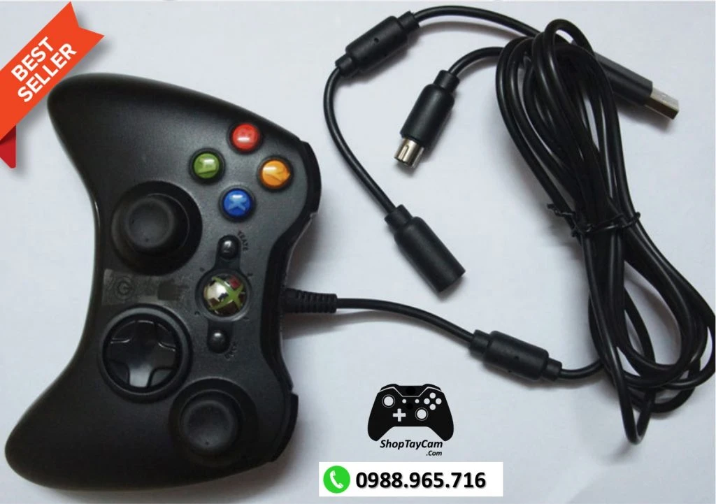 Tay Cầm Xbox 360 Có Dây Chĩnh Hãng Chơi Game Tối Ưu Cho PC / FO3 / FO4 | TOP BÁN CHẠY