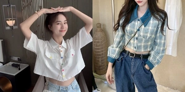 6 cách phối đồ với áo croptop rộng