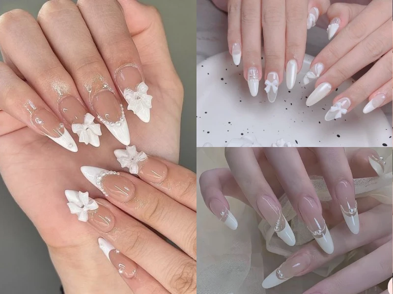 Top 30+ mẫu nail cô dâu tinh tế, thanh lịch giúp nàng nổi bật trong ngày đặc biệt