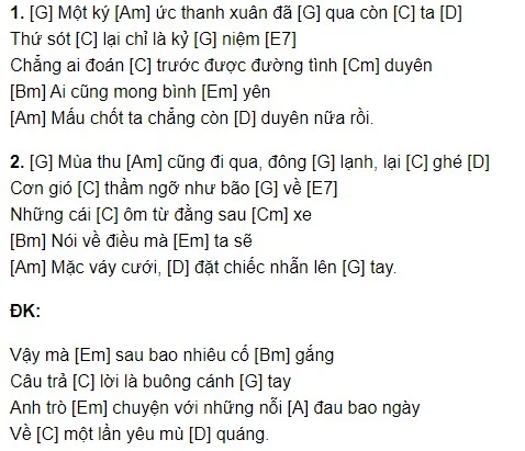 Lời bài hát Câu Trả Lời Là Buông Tay (Nguyễn Trần Trung Quân ft Minh Su)