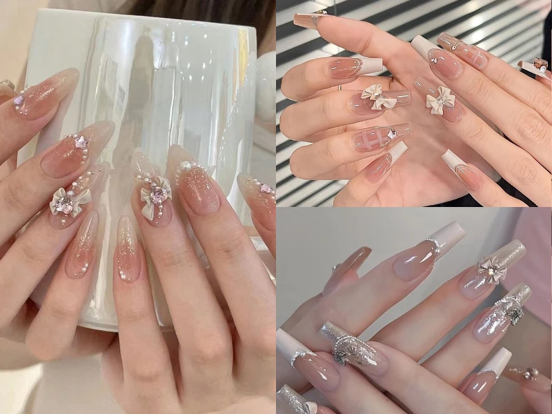 Top 30+ mẫu nail cô dâu tinh tế, thanh lịch giúp nàng nổi bật trong ngày đặc biệt