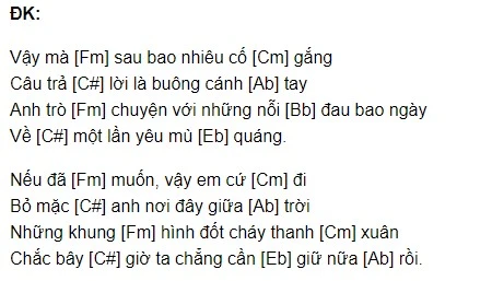 Lời bài hát Câu Trả Lời Là Buông Tay (Nguyễn Trần Trung Quân ft Minh Su)